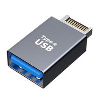 LearnLyrics Type E to Type C Adapter - USB3.1 Converter Case, Desktop Computer Connector, Motherboard Port Extender | Female Male Cable for Smartphones PC Peripherals