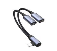 LearnLyrics USB C Splitter Cable - Port Adapter, Type C Audio Hub | 2-in-1 Charging Converter Accessory, High-Speed Split Connector for Headphones and Music Playback with USB C Port for Phones