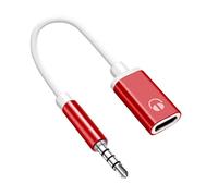 LearnLyrics USB C To Aux Cable - Type C Earphone Adapter, 35mm Stereo Dongle, Portable Phone Audio Jack with Mobile Phone Use | Type C Female Flat Head Converter Male Adapter Cord for Music Streaming
