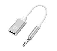 LearnLyrics USB C To Aux Cable - Type C Earphone Adapter, 35mm Stereo Dongle, Portable Phone Audio Jack with Mobile Phone Use | Type C Female Flat Head Converter Male Adapter Cord for Music Streaming