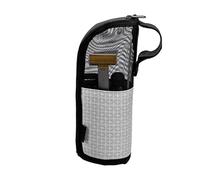 LearnLyrics Utensil Bag - Dustproof Camping Tableware Bag, Reusable Cutlery Bag for Picnics, BBQ, Camping Cutlery Set with Knife, Fork, Spoon, Chopsticks, gray, Siehe Beschreibung, See description