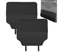 LearnLyrics Waterproof Back Seat Protector - 2 Pieces Anti-Kick Mats, Wear-Resistant Vehicle Supplies for Car Seats Back | Automobile Accessory for Cat Dog Pet Kids Feet Children Family Friends