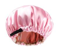 LearnLyrics Women Sleep Satin Bonnet | Women Satin Bonnets for Sleeping | Adjustable Buckle Design Home Travel Night Sleep Hair Cover for Wife, Girlfriend Pink