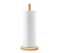 LearnLyrics Wooden Paper Towel Holder Countertop,Natural Wooden Rustic Paper Towel Holder Stand | Natural Wood Paper Towel Holder with Anti-Skid Base for Cling Films and Rags