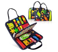 LearnToy Montessori Busy Board for Toddlers 3-5 Years, Preschool Learning & Travel Toy, Fine Motor Skills Educational Sensory Development Board for Kids