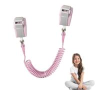 Leash - 150cm ABS/Steel Blue/Pink, Wristband Control System, Child Safety Link | Perfect for Public Places, Travel Monitoring, Mall Navigation, Outdoor Exploration, Vacation Trips, Crowd Aware