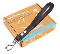 Leash King Genuine Leather Dog Leash 6 ft x 3/4 inch - Soft, Strong, Heavy Duty for Large & Medium Breeds - Dog Lead for Walking, Training, Hiking and Running - Brown