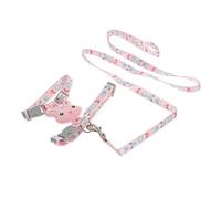 Leash Kitten Collars Padded Vest for Guinea Pigs Chain Choker Dog Bunny Harness Breathable Pet Cat Harness Puppy Harness (Pink 121X1.5X0.4cm)