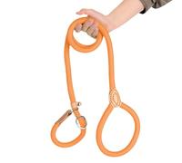 Leash, sturdy and durable, quick to put on, two-in-one leash and collar, length 1.5 to 1.7 meters, hair-friendly leash (yellow,1.4mm1.5m)