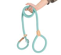 Leash, sturdy and durable, quick to put on, two-in-one leash and collar, length 1.5 to 1.7 meters, hair-friendly leash (green,1.4mm1.5m)