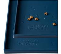 Leashboss 2 Pack Dog Food Mats for Food and Water Bowls, Thick Waterproof Silicone Pet Feeding Mat for Floors, Extra Tall Raised Edges, Cat and Dog Placemat for Floors, Dishwasher Safe