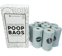 Leashboss Dog Poop Bags - 120 Bags, 8 Rolls Unscented Leak Proof Waste Bag Rolls (Gray, 8 Rolls)
