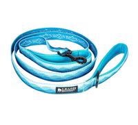 Leashboss Double Handle Dog Leash, Pattern Collection, 6Ft Reflective Dog Leash with Two Padded Handles for Large Dogs or Medium Dogs That Pull (6 Foot x 1 Inch Wide, Blue Wave)
