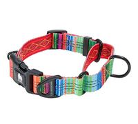 Leashboss Martingale Collar | Reflective Nylon Dog Collar for Large, Medium & Small Dogs | No Pull Pet Training Collar with Quick Release Buckle