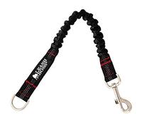 Leashboss Pattern Bungee Dog Leash Extension, 18" Shock Absorbing Lead Extender, Pattern Collection (18 Inch, Black Reflective)