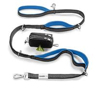 Leashrr 2.0 - No Pull Dog Leash Heavy Duty 6ft Hands Free Waist Training Elastic 4 Padded Handles Poop Bag Holder Treat Bag Clip