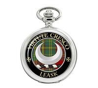 Leask Scottish Clan Crest Full Hunter Pocket Watch