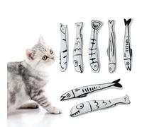 leasote 1Pc Random Style Kitten Toys for Indoor Cats, Lovely Fish Shape Catnip Toys, Interactive Cat Exercise Kicker Toys