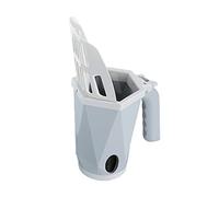 leasote Cat Litter Shovel with Dust Bin,Large Capacity Cat Scooper Portable Litter Shovel,Detachable Head PP Material Self-Cleaning 2-in-1 Premium Cat Litter Scoop Grey One Size