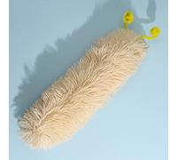 leasote Cat Plush Toy, Caterpillar Shape Stuffed Catnips Toys, Interactive Cat Kicker Toys for Indoor Cats Kitten Beige