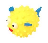 leasote Dog Chew Toys, Dog Squeaky Toys for Aggressive Chewers, Tough Durable Fish Shape Interactive Dog Teeth Grinding Toy for Small Medium Large Puppy Dogs Yellow