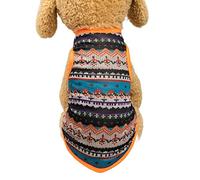 leasote Dog Shirts, Round Neck Ethnic Style Printing Puppy Sweatshirt, Breathable Pet Printed T-Shirts for Small Medium Large Boy Girl Doggie Cats Khaki 2XL