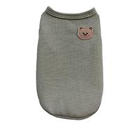 leasote Dog T-Shirt,Colorful Puppy Sweatshirt with Small Bear Pattern,Breathable Pet Clothes Small Medium Large Boy Girl Doggie Cats Daily Wear Green L