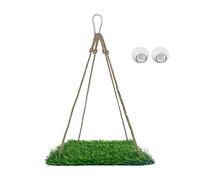 leasote Enrichment Toy Bed Activity Puzzle Mat Hanging Reptile Bed Reptile Hammock Adjustable Rope Hanging Bed for Small Pets Square