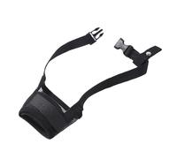 leasote Fastener Tape Dog Muzzle Pet Adjustable Anti-Biting Mouth Guard Comfortable Soft Mesh for Outdoor Black S