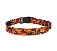 leasote Halloween Dog Collars, Adjustable Breakaway Dog Collar with Traction Ring, Nylon Halloween Ghost Spider Printed Pet Collar for Small Medium Puppy Doggy Cat Girl Boy 3 S