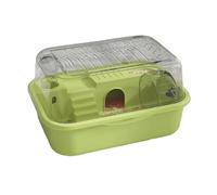 leasote Hamster Cage - Transparent Acrylic Habitat for Small Animals | Includes Exercise Wheel & Water Bottle | Ideal for Hamsters, Rats, Gerbils & Guinea Pigs | Measures 11.8H Inches Green