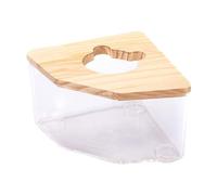 leasote Hamster Sand Bath Container, Hamster Bathroom Transparent Hamster Sandbox, Hamster Bathtub, Hamster Toilet Litter Box for Dwarf Hamster, Syrian Hamster, Gerbil and Other Small Animal Clear