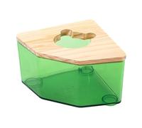 leasote Hamster Sand Bath Container, Hamster Bathroom Transparent Hamster Sandbox, Hamster Bathtub, Hamster Toilet Litter Box for Dwarf Hamster, Syrian Hamster, Gerbil and Other Small Animal Green