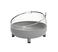 leasote Hamster Sand Bath Container, Hamster Sand Bath Box, Transparent Big Space, Avoid Kicking Sand Out, Easy to Clean, for Dwarf Hamster, Syrian Hamster Grey