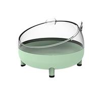 leasote Hamster Sand Bath Container, Hamster Sand Bath Box, Transparent Big Space, Avoid Kicking Sand Out, Easy to Clean, for Dwarf Hamster, Syrian Hamster Light Green