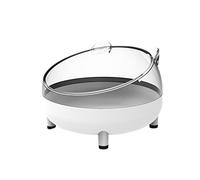 leasote Hamster Sand Bath Container, Hamster Sand Bath Box, Transparent Big Space, Avoid Kicking Sand Out, Easy to Clean, for Dwarf Hamster, Syrian Hamster White