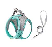 leasote No Pull Pet Harness Lightweight Dog Vest Sure Here's A Product Title for with Leash Breathable Mesh Reflective Step-in Adjustable Buckle Escape-Proof Green S