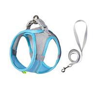 leasote No Pull Pet Harness Lightweight Dog Vest Sure Here's A Product Title for with Leash Breathable Mesh Reflective Step-in Adjustable Buckle Escape-Proof Blue XS