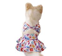 leasote Summer Pet Bikini Set, Exquisite Floral Dog Bikini Swimsuit, Hawaiian Dog Beach Swimsuit for Small Dogs Girl Red M