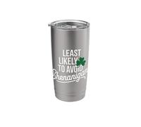 Least Likely to Avoid Shenanigans St Patricks Stainless Steel Insulated Tumbler