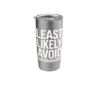 Least Likely to Avoid Shenanigans St Patricks Stainless Steel Insulated Tumbler