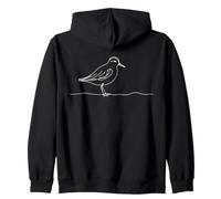 Least Sandpiper Line Art Birdwatcher Zip Hoodie