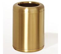 LEASYLIFE Brushed Stainless Steel Trash can,Removable Inner Bin,Open Top Wastebasket Bin,Garbage Can for Bathroom,Living Room,Office,Bedroom,Hotel (135gold)