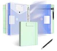 Leathario A4 Clipboard with Storage, 4-Ring Clipboard Folder, Vegan Leather