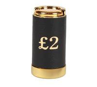 Leather £2 Coin Holder Compact Two Pound Coin Dispenser with Durable Leather Cover & Secure Storage Mechanism Slim Pocket Change Holder