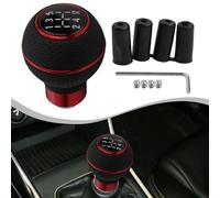 Leather 5 Speed Shift Knob Gear Lever for Manual Cars Trucks SUVs with Fitment Providing Comfortable Grip and Smooth Shifting Experience (Blue)