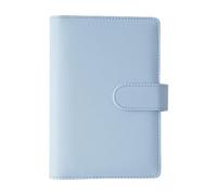 Leather 6 Rings Binder with Inner Pocket Elastic Pen Slot Refillable 6 Rings Budget Binder for Notebook Refill Paper PU Leather Planner