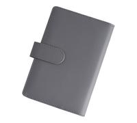 Leather 6 Rings Binder with Inner Pocket Elastic Pen Slot Refillable 6 Rings Budget Binder for Notebook Refill Paper PU Leather Planner