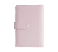Leather 6 Rings Binder with Inner Pocket Elastic Pen Slot Refillable 6 Rings Budget Binder for Notebook Refill Paper Portable Notebook