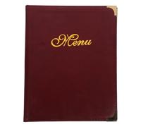Leather a4 order holder menu server pads guest check books for servers wine list covers serving book guest checks waitress book meal folder scratch pad loose leaf Liquor brand